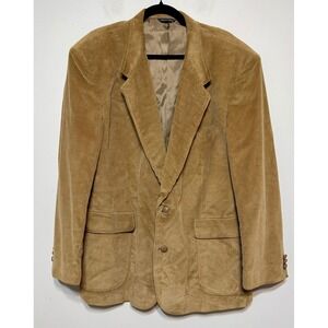David Taylor Dark Academia Camel Corduroy Mens Blazer Size 46R Ivy Style Preppy